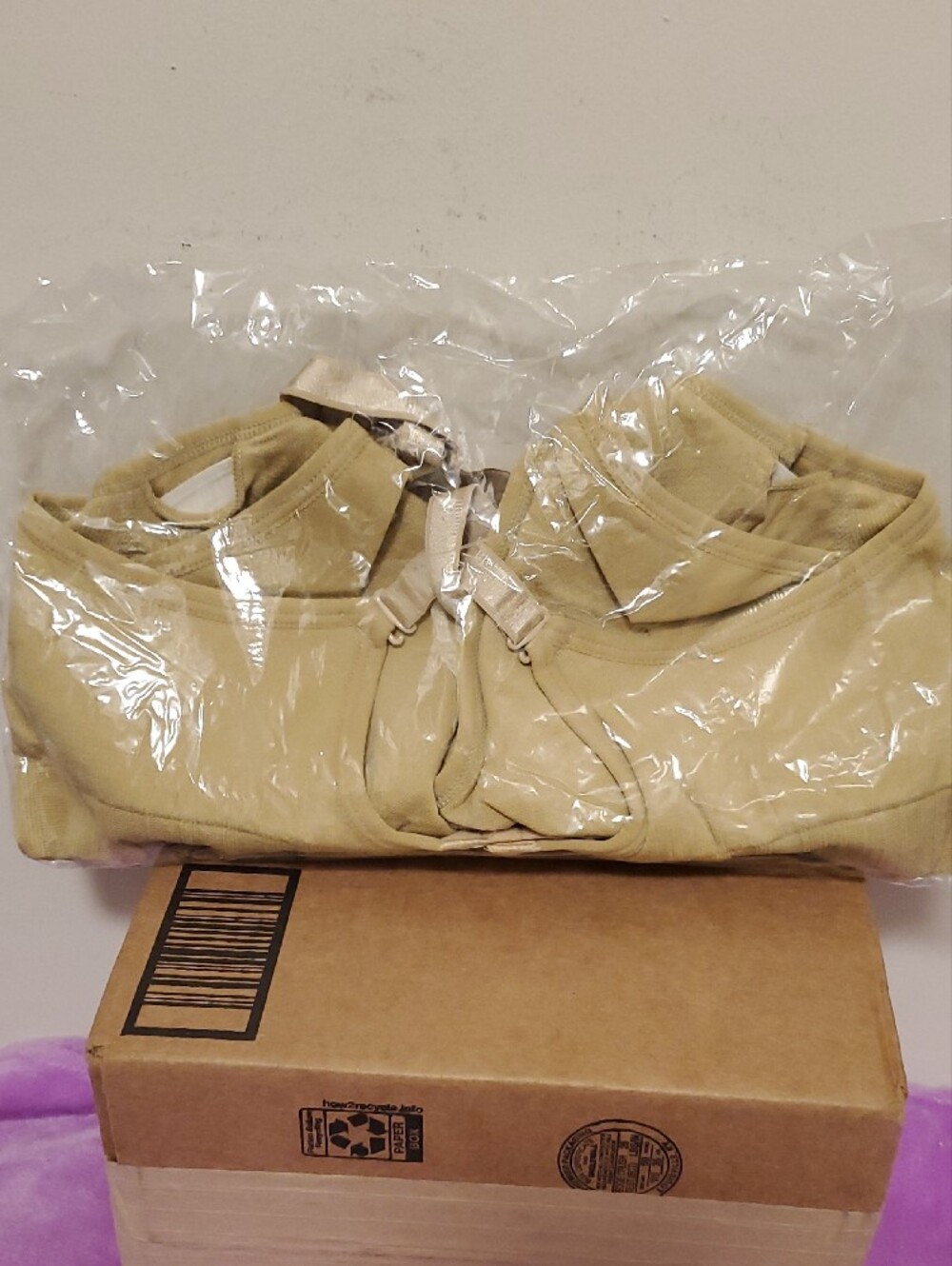 PrettyLittleThing Ribbed Beige Padded Bra - Picture 5 of 5